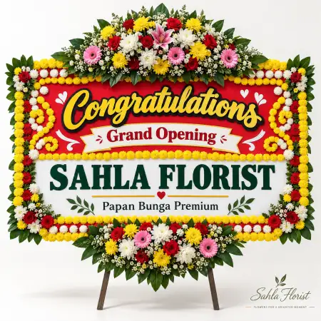 Papan Bunga Ucapan Selamat Palu